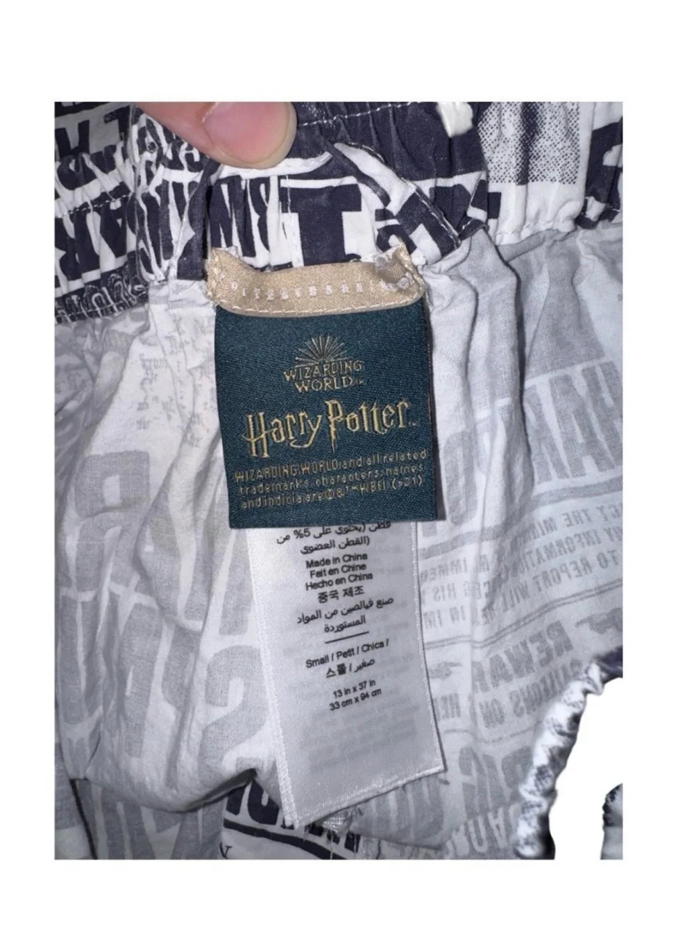 Pottery Barn Teen Harry Potter Dailey Prophet Pj Bottoms